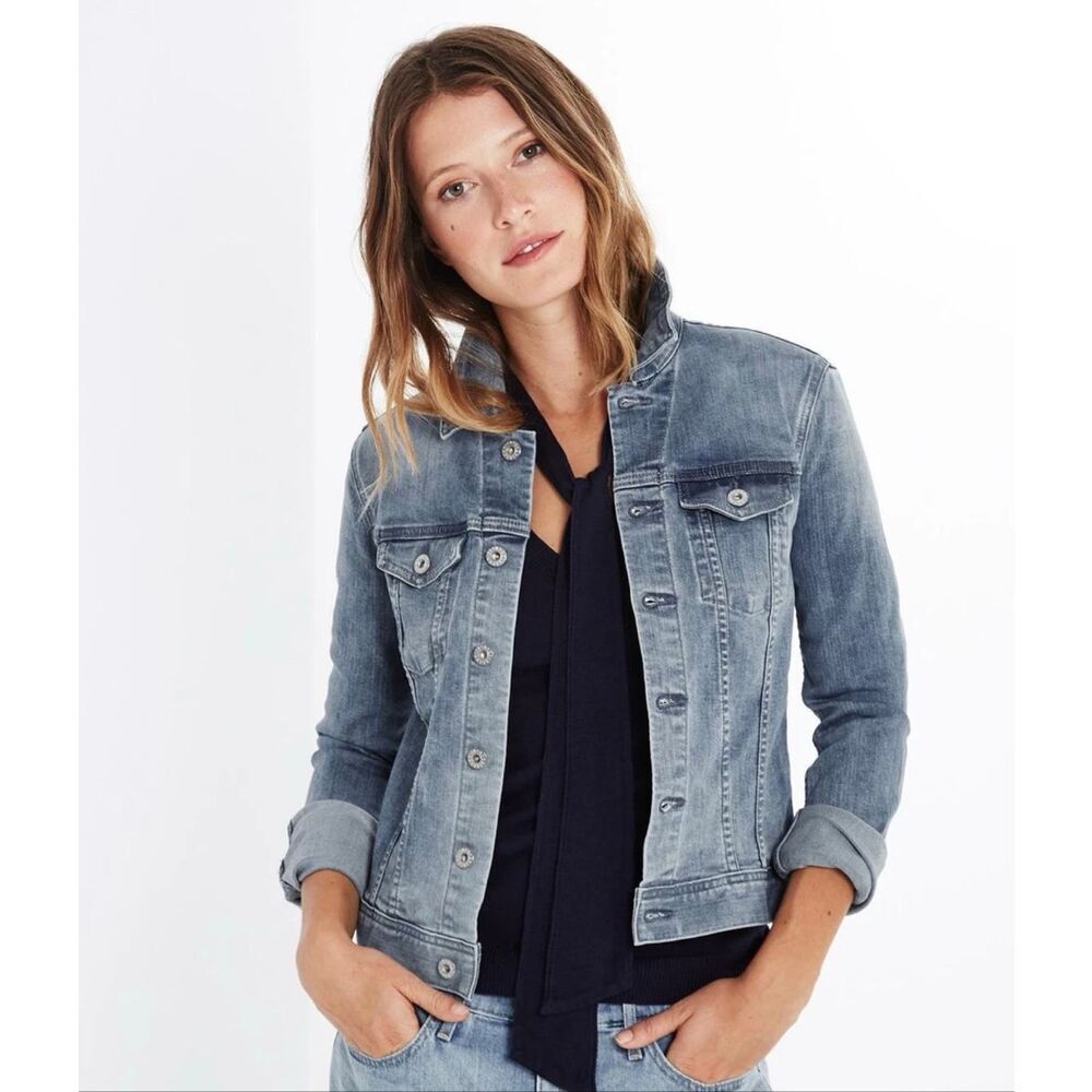 AG Adriano Goldschmied Women's XS Streamside Blue The ROBYN Jean Jacket